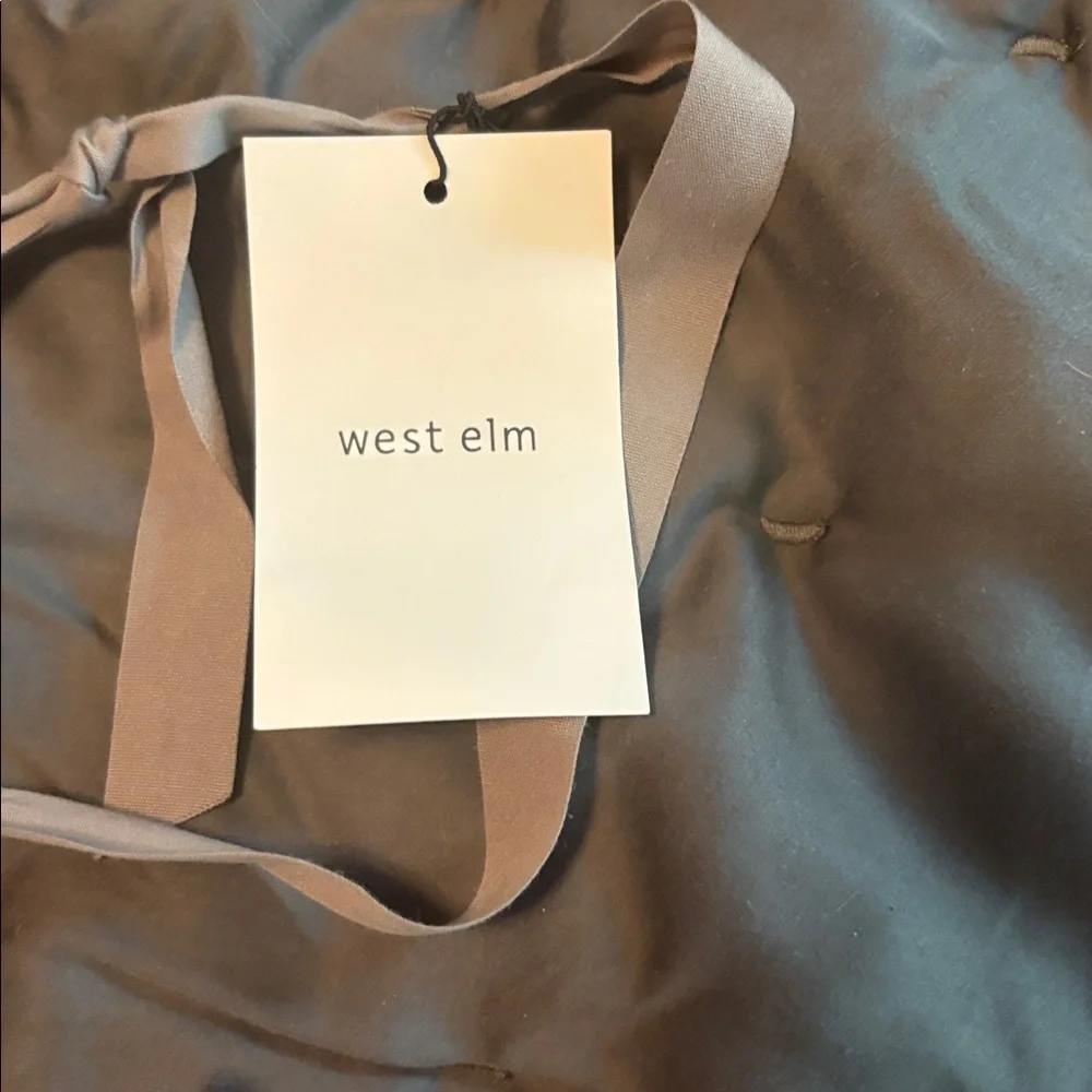 West Elm Charcoal Quilted Throw